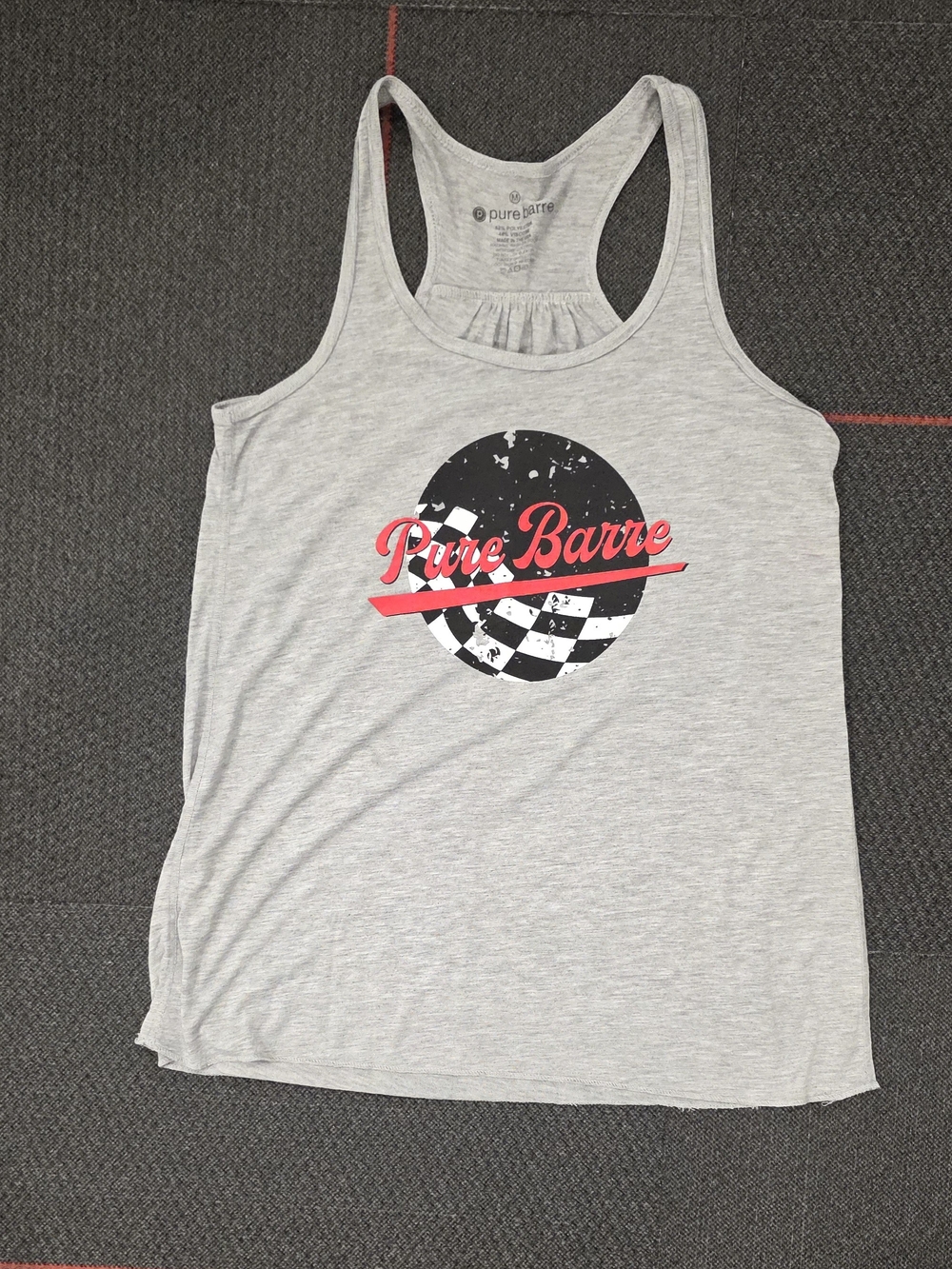 Pure Barre Light Gray Racerback Tank